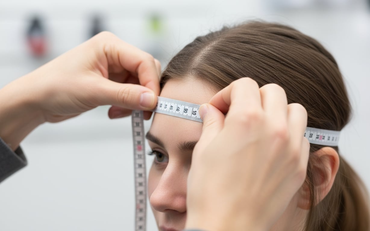 Măsurarea circumferinței capului cu centimetrul pentru alegerea căștii